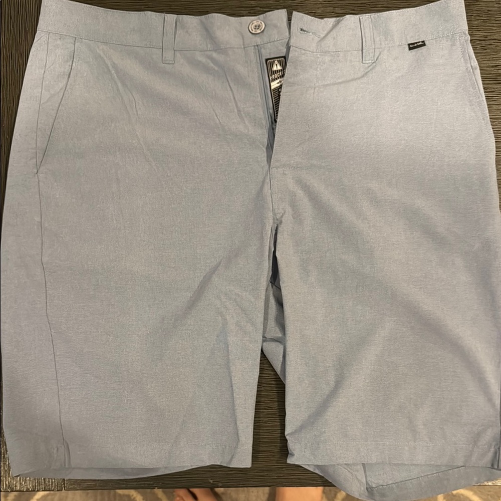 Travis Mathew Light Blue Flat Front Shorts